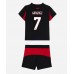 AC Milan Santiago Gimenez #7 Hjemmedraktsett Barn 2025-26 Korte ermer (+ Korte bukser)
